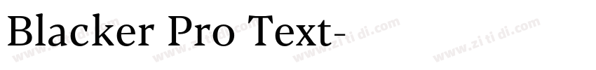Blacker Pro Text字体转换